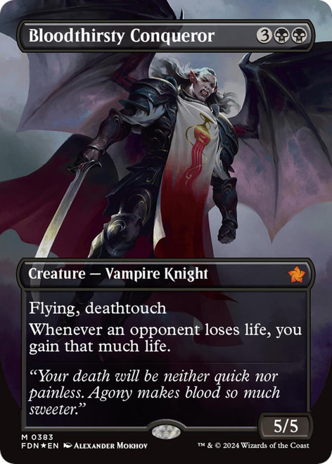 Bloodthirsty Conqueror (Borderless Mana Foil)