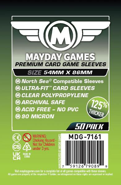Mayday Clear Premium Card Sleeves 54mm x 86mm (50)