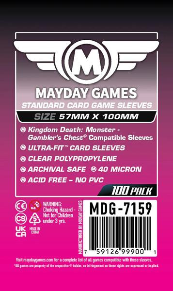 Mayday Clear Card Sleeves 57mm x 100mm (100)