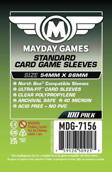 Mayday Clear Card Sleeves 54mm x 86mm (100)