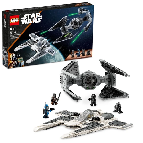 Star Wars Mandalorian Fang Fighter vs. TIE Interceptor 75348