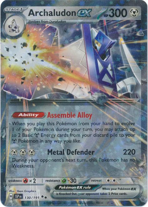 SV Surging Sparks 130/191 Archaludon ex (Half Art)