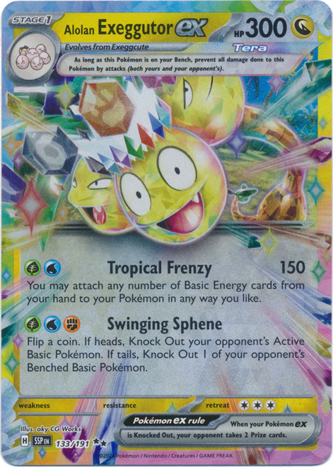 SV Surging Sparks 133/191 Alolan Exeggutor ex (Half Art)