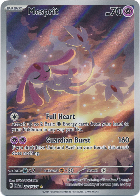 SV Surging Sparks 204/191 Mesprit (Illustration Rare)