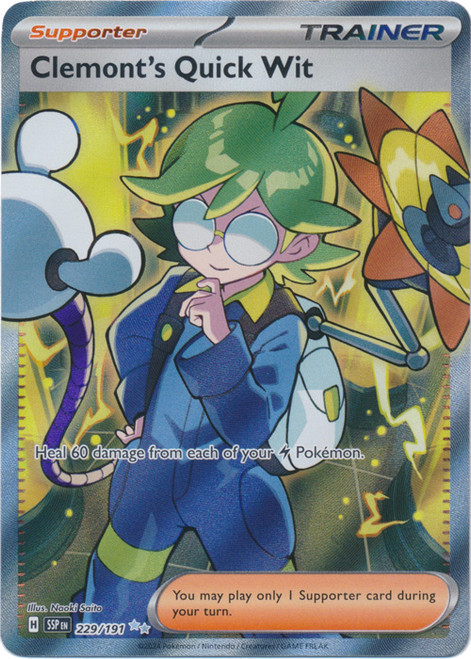 SV Surging Sparks 229/191 Clemont's Quick Wit (Full Art)