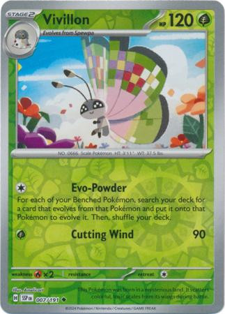 SV Surging Sparks 007/191 Vivillon (Reverse Holo)