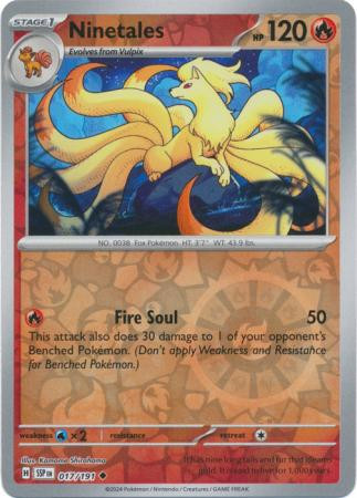 SV Surging Sparks 017/191 Ninetales (Reverse Holo)