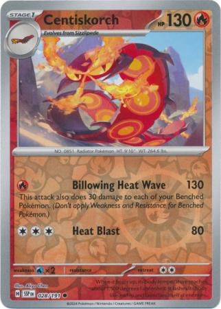 SV Surging Sparks 028/191 Centiskorch (Reverse Holo)