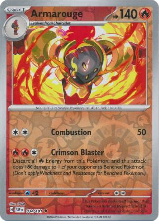 SV Surging Sparks 034/191 Armarouge (Reverse Holo)