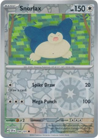 SV Surging Sparks 144/191 Snorlax (Reverse Holo)