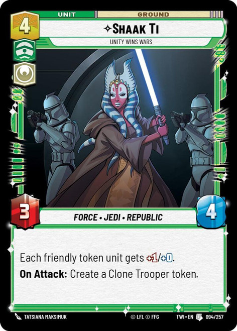 Shaak Ti, Unity Wins Wars