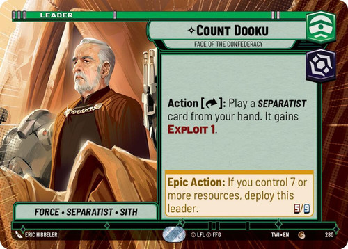 Count Dooku, Face of the Confederacy (Hyperspace Frame)
