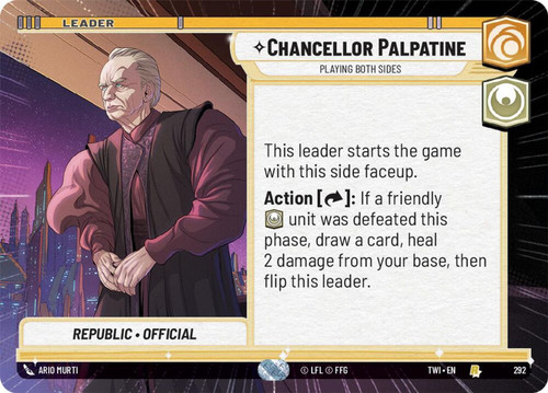 Chancellor Palpatine, Playing Both Sides (Hyperspace Frame)