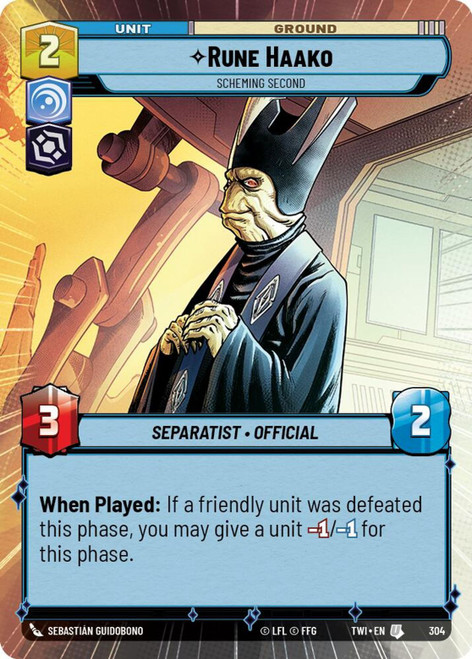 Rune Haako, Scheming Second (Hyperspace Foil)