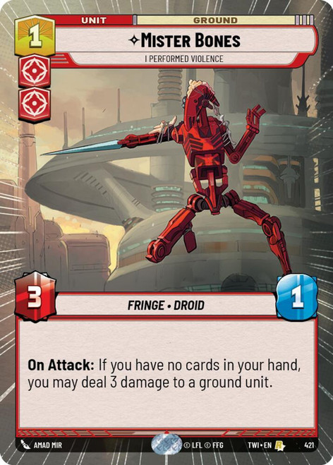 Mister Bones, Performed Violence (Hyperspace Foil)