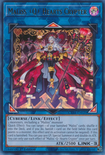 CRBR-EN020 Maliss <Q> Hearts Crypter (Quarter Century Secret Rare)