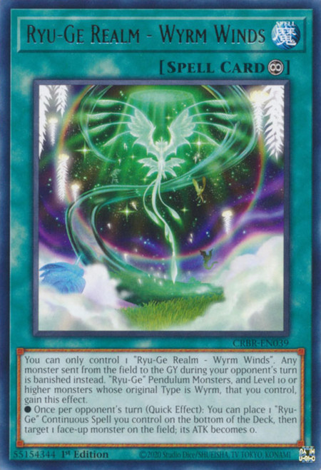 CRBR-EN039 Ryu-Ge Realm - Wyrm Winds (Super Rare)