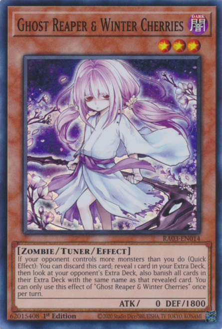 RA03-EN014 Ghost Reaper & Winter Cherries (Alternate Artwork) (Super Rare)