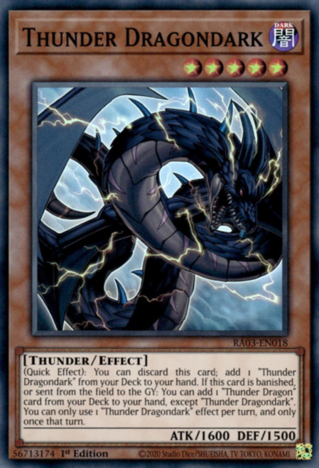 RA03-EN018 Thunder Dragondark (Super Rare)