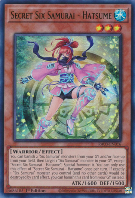 RA03-EN016 Secret Six Samurai - Hatsume (Ultra Rare)