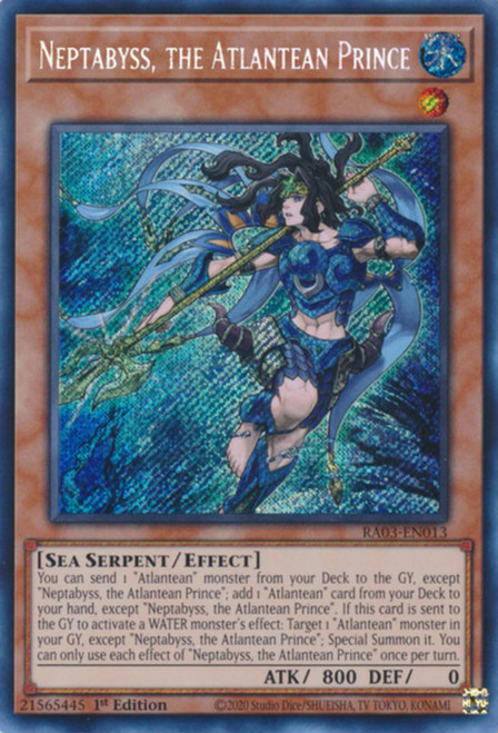RA03-EN013 Neptabyss, the Atlantean Prince (Secret Rare)