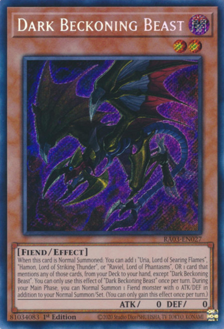 RA03-EN027 Dark Beckoning Beast (Secret Rare)