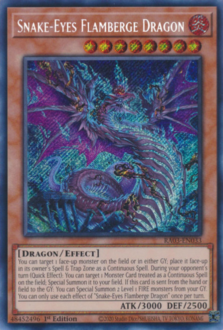 RA03-EN033 Snake-Eyes Flamberge Dragon (Secret Rare)