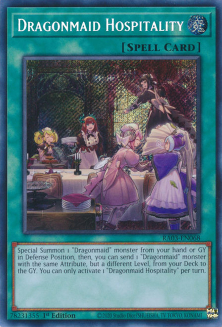 RA03-EN068 Dragonmaid Hospitality (Secret Rare)