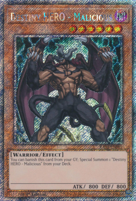 RA03-EN001 Destiny HERO - Malicious (Platinum Secret Rare)