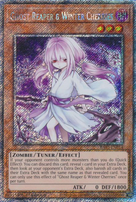 RA03-EN014 Ghost Reaper & Winter Cherries (Alternate Artwork) (Platinum Secret Rare)