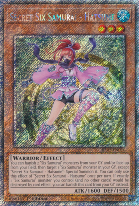 RA03-EN016 Secret Six Samurai - Hatsume (Platinum Secret Rare)