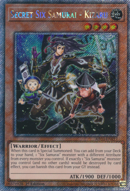 RA03-EN017 Secret Six Samurai - Kizaru (Platinum Secret Rare)