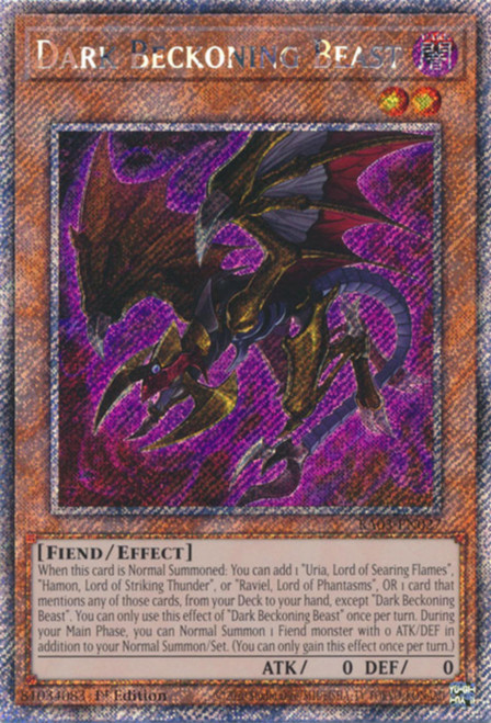 RA03-EN027 Dark Beckoning Beast (Platinum Secret Rare)