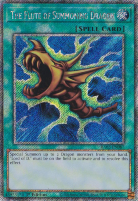 RA03-EN087 The Flute of Summoning Dragon (Platinum Secret Rare)