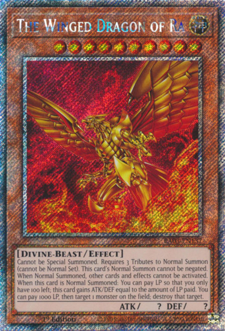 RA03-EN137 The Winged Dragon of Ra (3rd TCG) (Platinum Secret Rare)