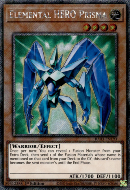RA03-EN193 Elemental HERO Prisma (Platinum Secret Rare)