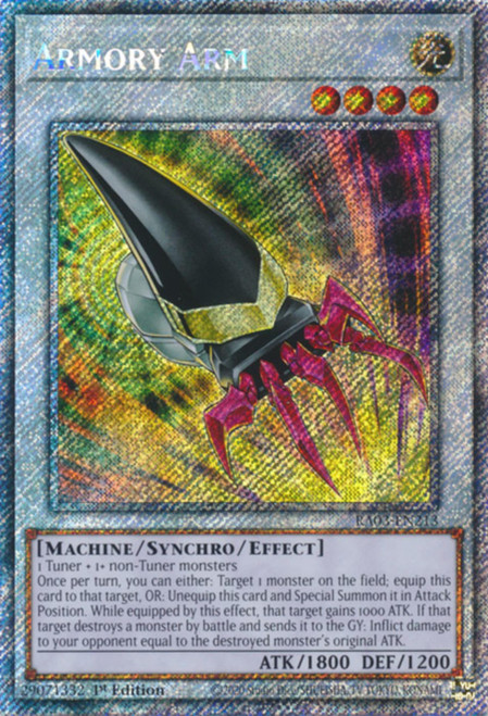 RA03-EN213 Armory Arm (Platinum Secret Rare)