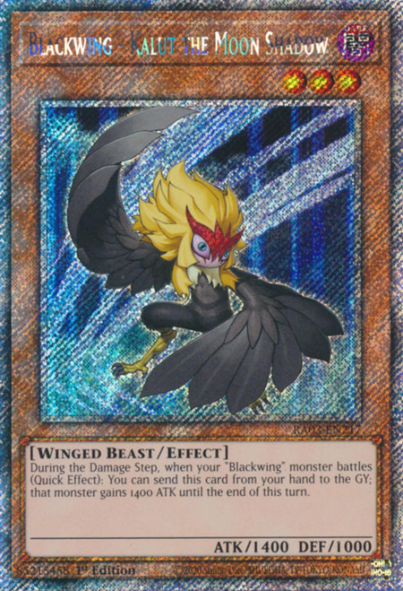 RA03-EN217 Blackwing - Kalut the Moon Shadow (Platinum Secret Rare)