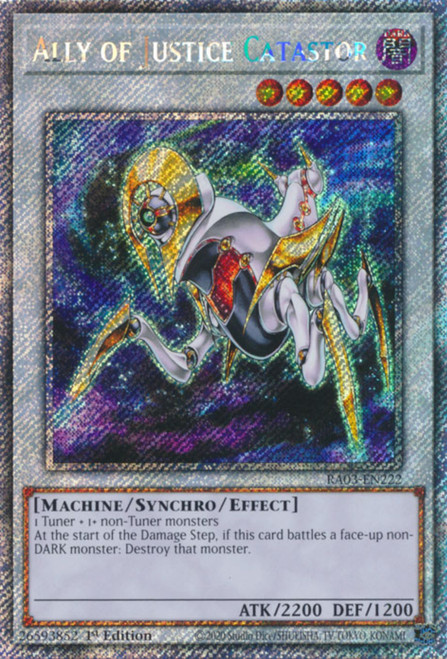 RA03-EN222 Ally of Justice Catastor (Platinum Secret Rare)
