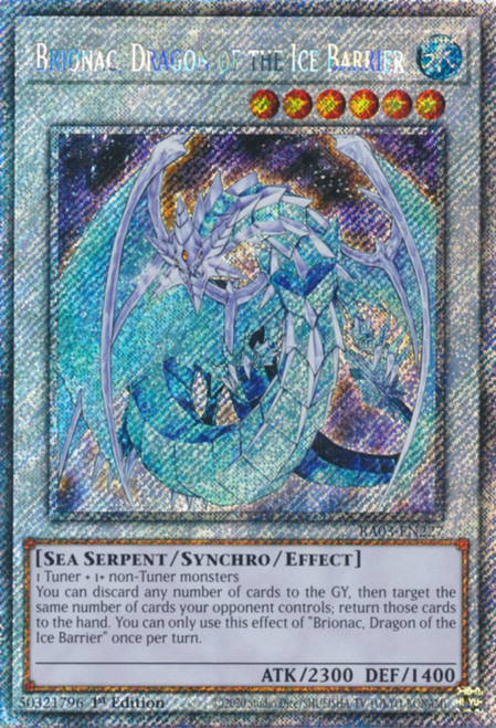 RA03-EN227 Brionac, Dragon of the Ice Barrier (Platinum Secret Rare)