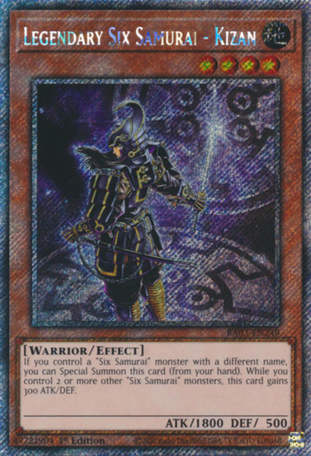 RA03-EN249 Legendary Six Samurai - Kizan (Platinum Secret Rare)