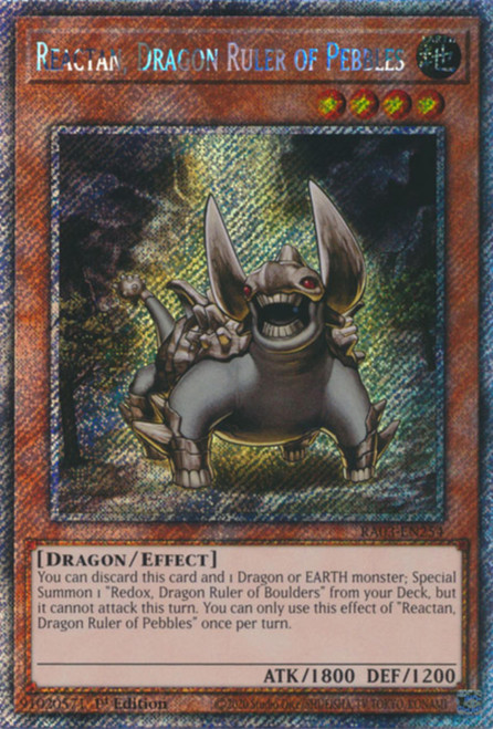 RA03-EN254 Reactan, Dragon Ruler of Pebbles (Platinum Secret Rare)