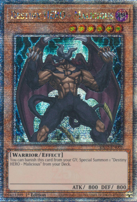 RA03-EN001 Destiny HERO - Malicious (Quarter Century Secret Rare)