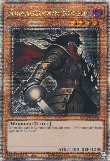 RA03-EN002 Armageddon Knight (Quarter Century Secret Rare)