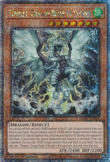 RA03-EN011 Tempest, Dragon Ruler of Storms (Quarter Century Secret Rare)
