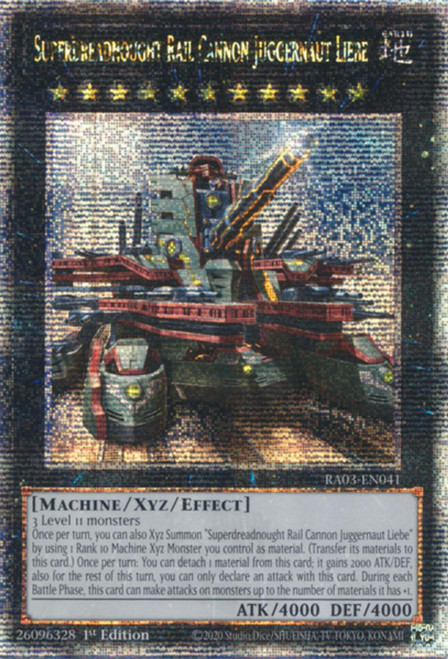 RA03-EN041 Superdreadnought Rail Cannon Juggernaut Liebe (Alternate Artwork) (Quarter Century Secret Rare)