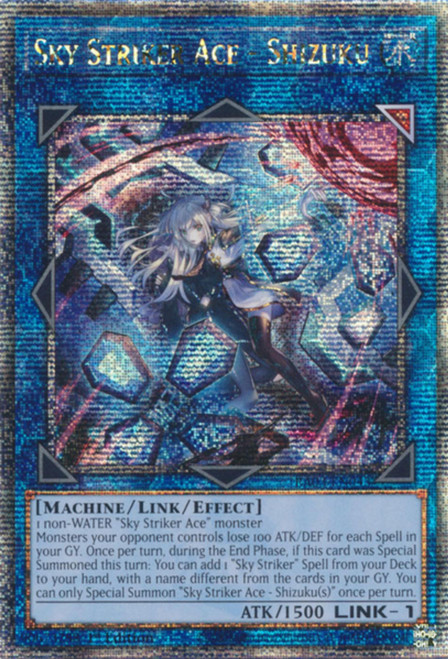 RA03-EN043 Sky Striker Ace - Shizuku (Alternate Artwork) (Quarter Century Secret Rare)