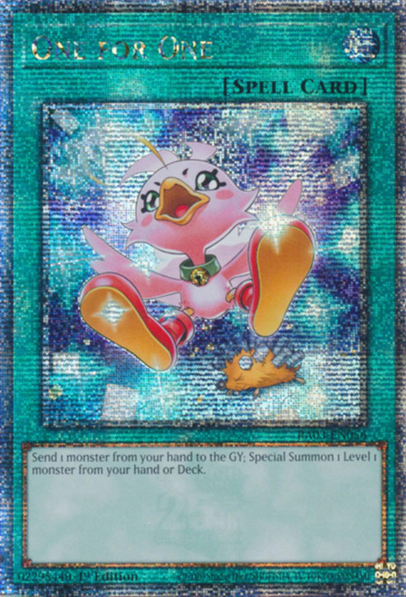 RA03-EN056 One for One (Alternate Artwork) (Quarter Century Secret Rare)