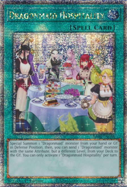 RA03-EN068 Dragonmaid Hospitality (Alternate Artwork) (Quarter Century Secret Rare)