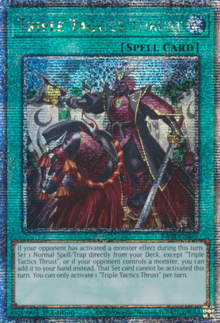 RA03-EN072 Triple Tactics Thrust (Quarter Century Secret Rare)